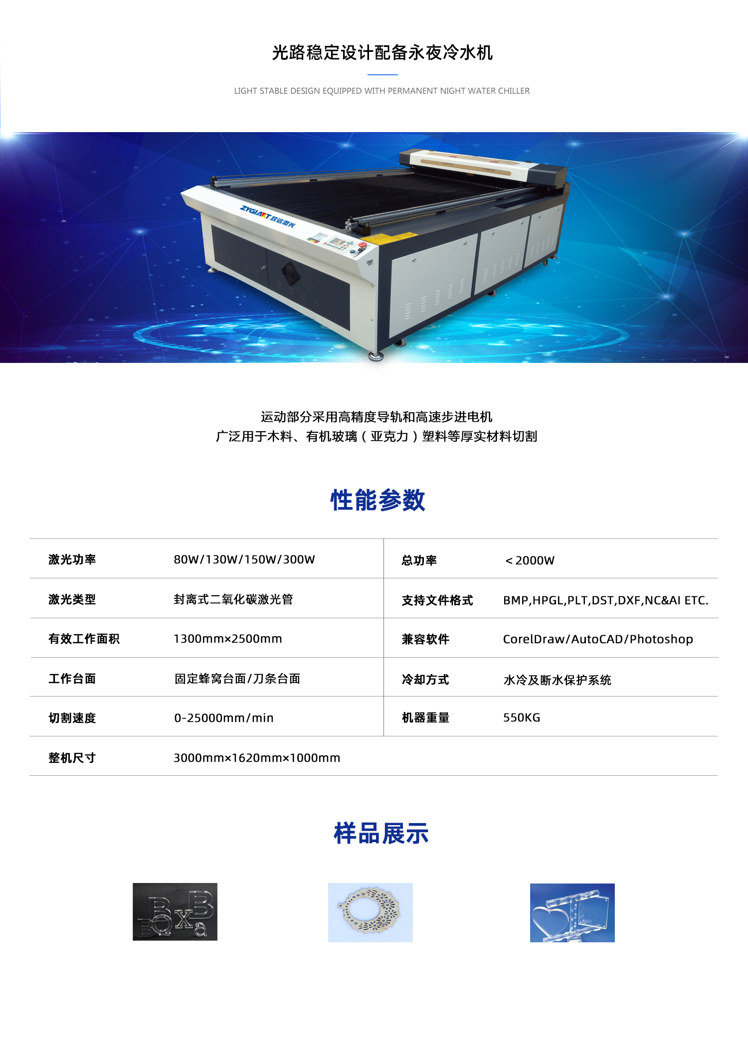 ZY1325大幅面激光切割裁床(图1)